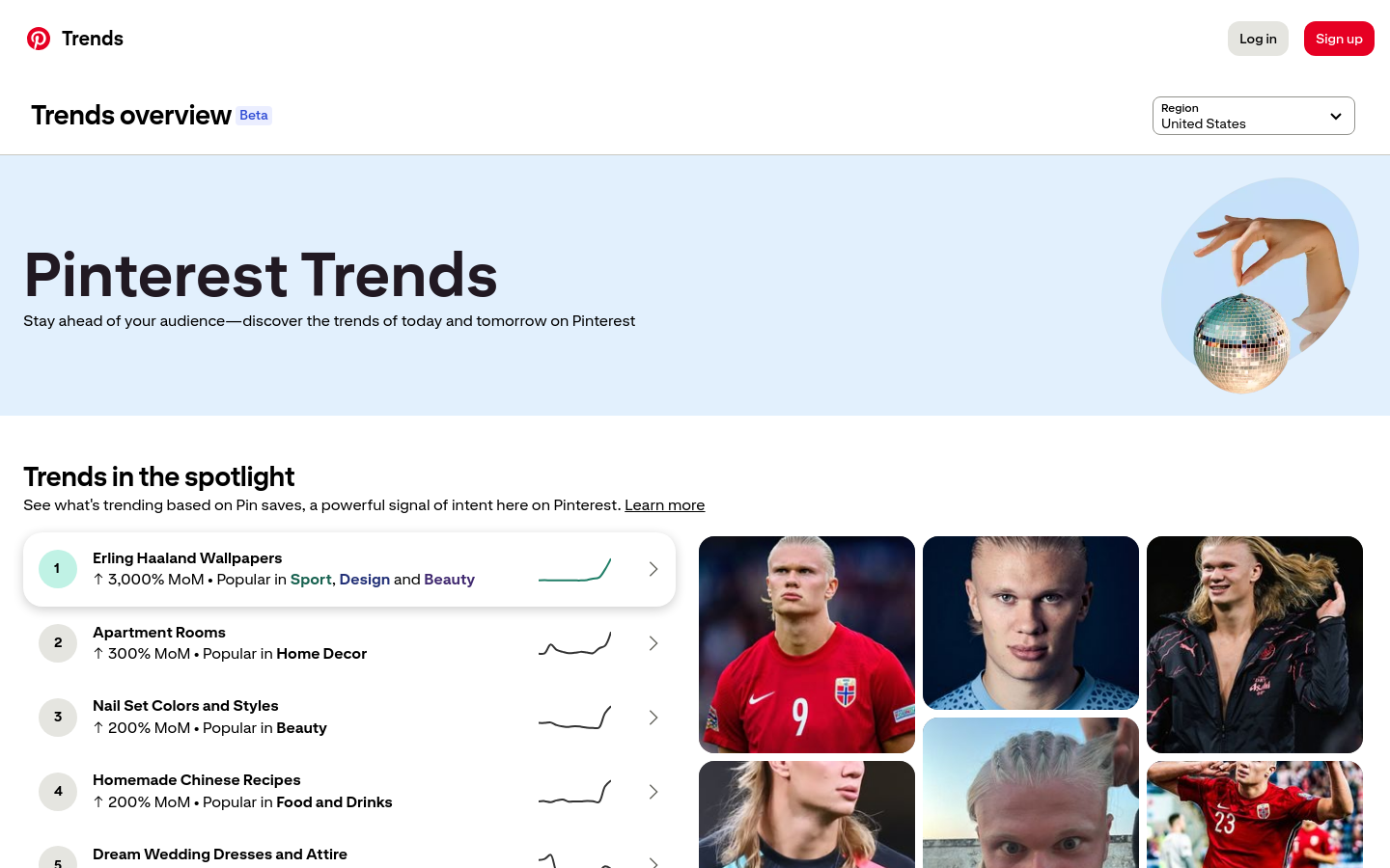 Pinterest Trends 网站截图预览