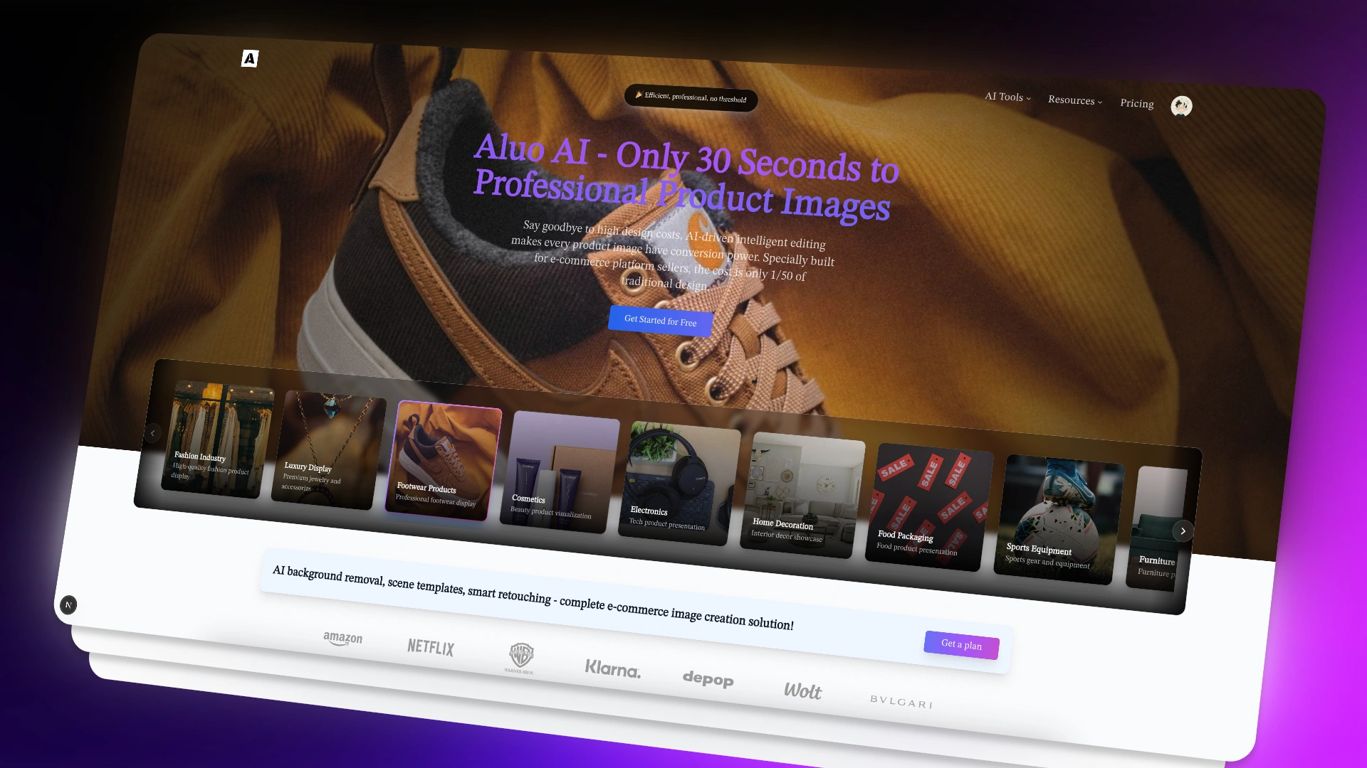 Aluo AI 网站截图预览